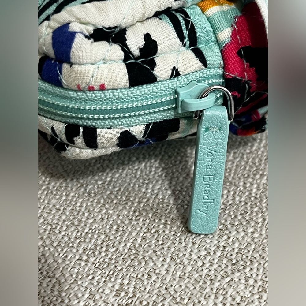 Vera Bradley Quilted Cosmetic Bag in Aqua Multi - Picture 5 of 8